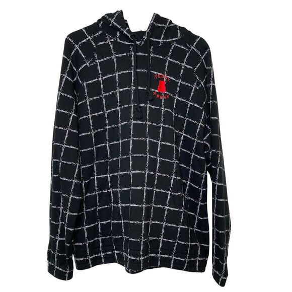 Teddy Fresh Barbed Wire Hoodie Men’s L 2020 Black Sweatshirt All Over Print Logo - Picture 1 of 12